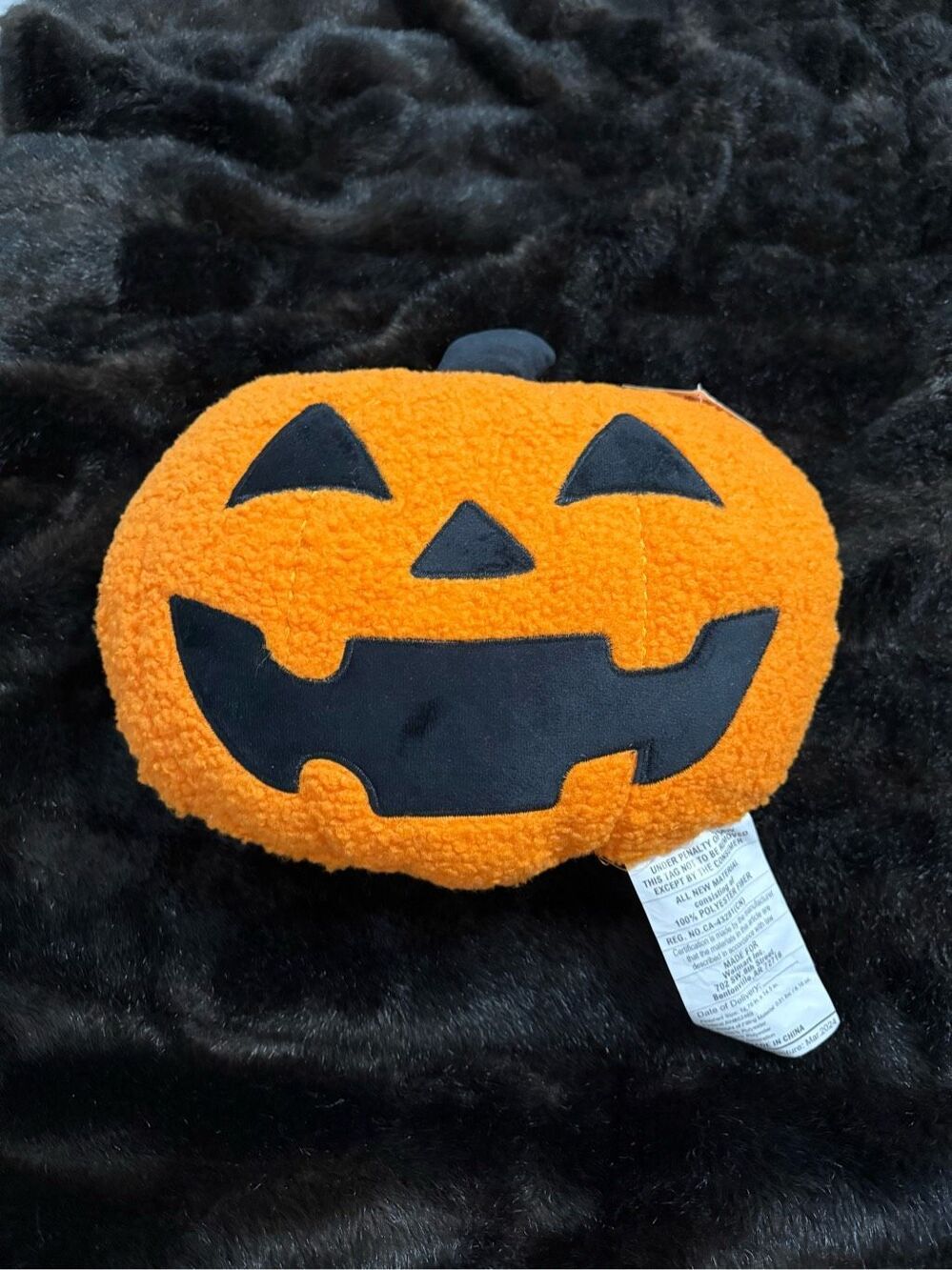Halloween Black & Orange Pumpkin Decorative Pillow,  fall decor